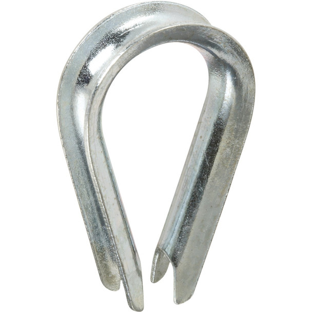 National Rope Thimbles, Zinc Plated, 1/4 In. N176-818