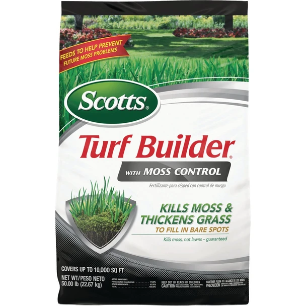 Scotts 50 Lb. 10,000 Sq. Ft. Turf Builder with Moss Control Fertilizer 40210