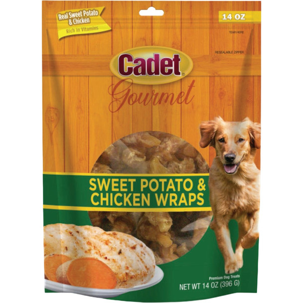 Cadet 14 Oz. Gourmet Chicken-Wrapped Sweet Potato Dog Treats C01307