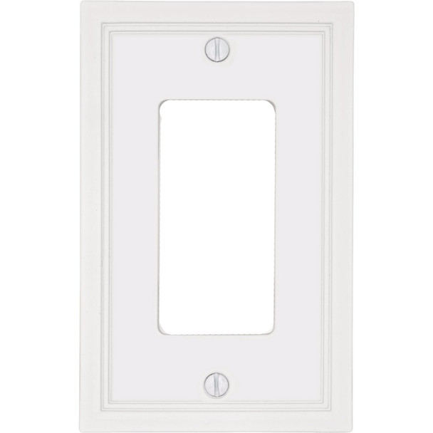 Amerelle Fairbanks 1-Gang White Insulated Bamboo Wall Plate 615R-W