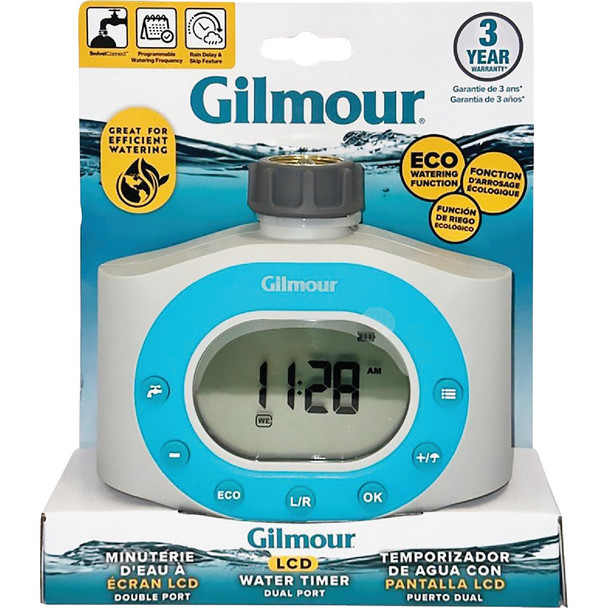 Gilmour LCD Timer Dual Spigot 857006-1001
