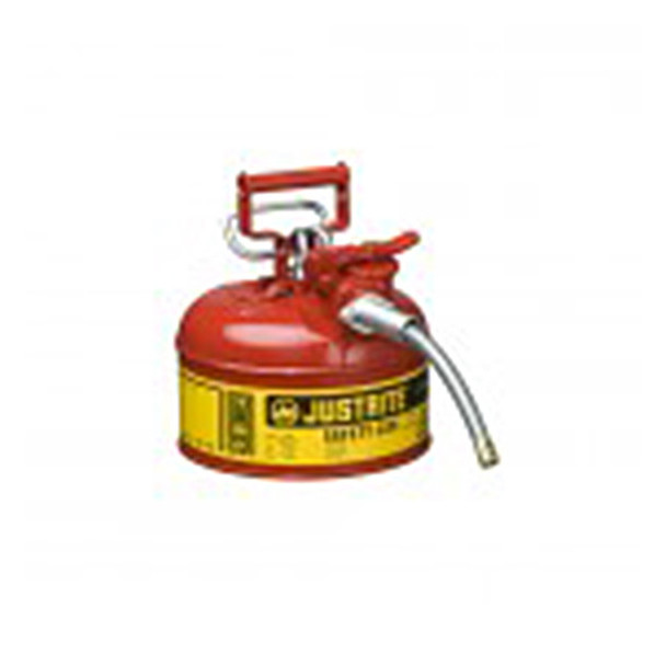 Justrite® Type II Safety Can, 1 gal, 5/8" Hose, Red, 1/Each