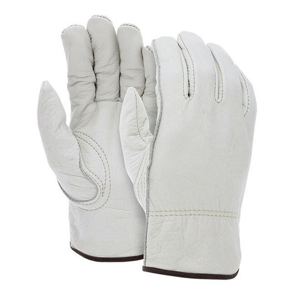 MCR Safety® Industry Grade Leather Drivers, X-Large, Natural, 12/Pair