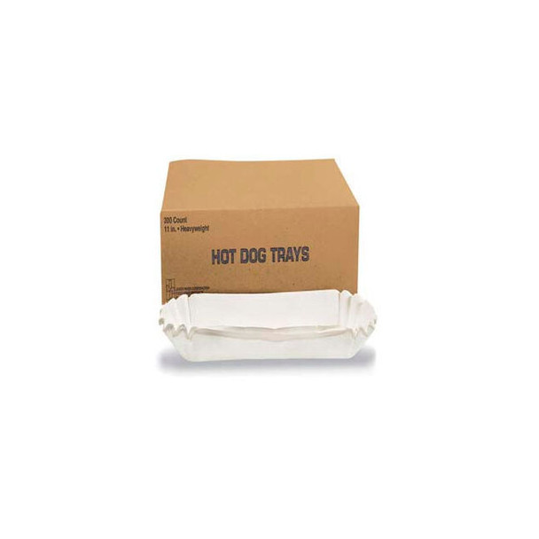 Hoffmaster HFM 610740 - Fluted Hot Dog Trays Heavy Weight Paper 6""W X 2""D X 2"