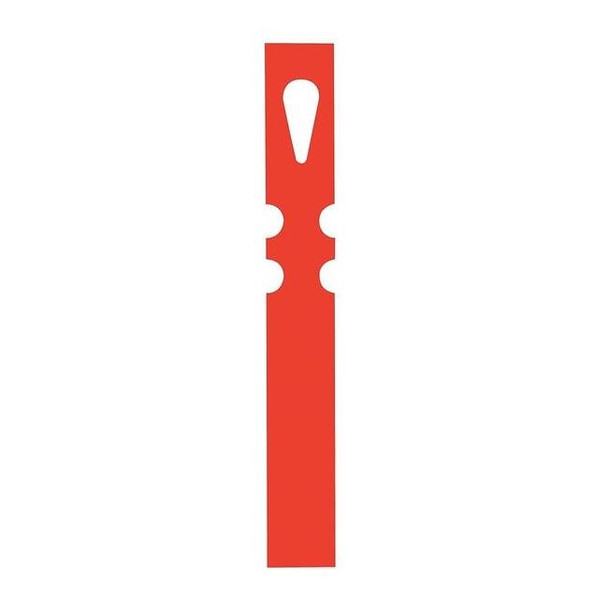 Blank Tag, Coated Paper, 7 1/2 in H x 1 in W, Red, Rectangle, 1000 PK
