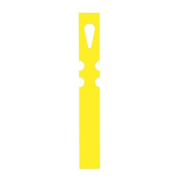 Blank Tag, Coated Paper, 7 1/2 in H x 1 in W, Yellow, Rectangle, 1000 PK