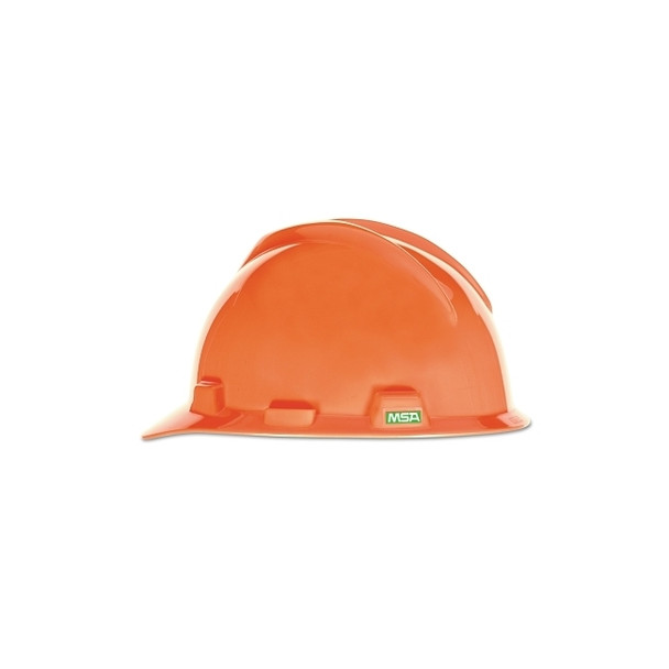 V-Gard® Slotted Hard Hat Cap, Fas-Trac® III Suspension, Hi-Viz Orange