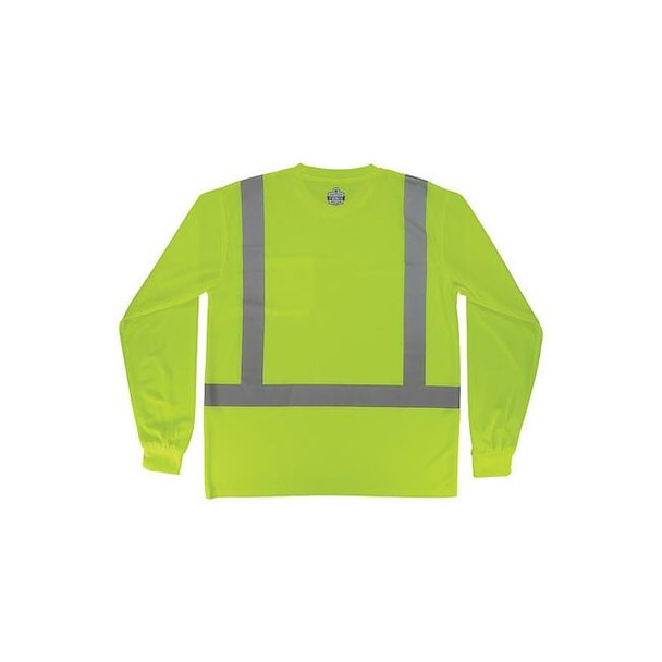 Ergodyne Hi-Vis Shirt,5XL,Lime,Long Sleeve 21879