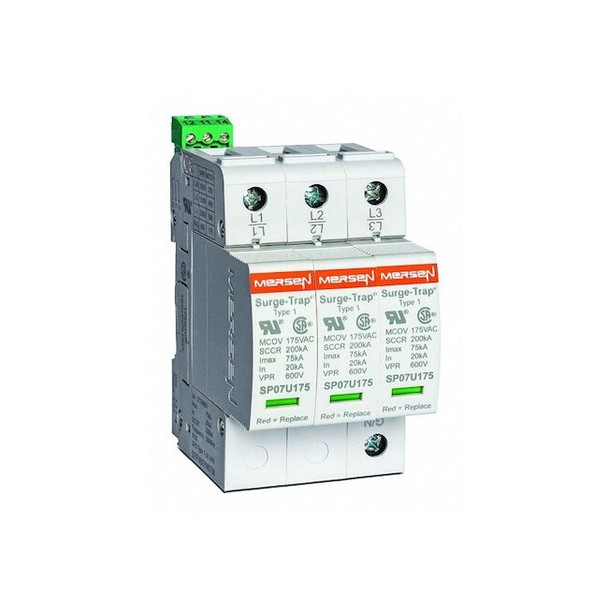 Mersen Surge Protection Device, 3 Phase, 120/208V AC, 3 Poles, 4 Wires STP208Y07