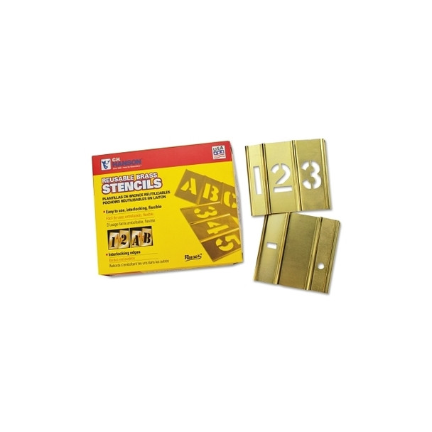 15 Piece Single Number Set, Brass, 3 in