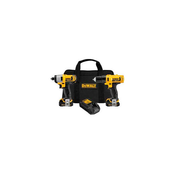 DeWalt DCK211S2 12V Max Li-Ion Drill/Impact Combo Kit