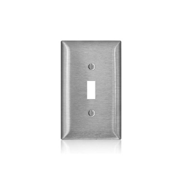 Leviton Wall Plate, Toggle, Stainless Steel SSJ1-C40