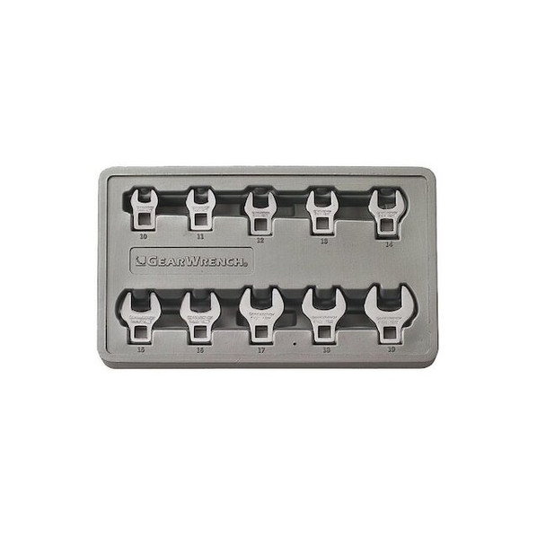 Gearwrench 10 Piece 3/8" Drive Crowfoot Metric Wrench Set 81909