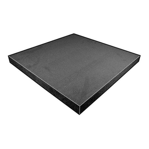 Foam Sheet, Crosslink, 24 in W, 24 in L, 3/4 in Thick, Charcoal