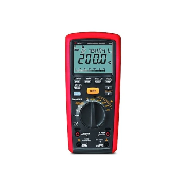 Triplett Megohmmeter,LCD w/Backlight,1 V,Handheld MG500