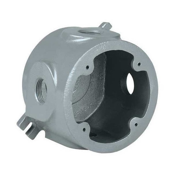 Electrical Box, 45 cu in, Outlet Box Type, 1 Gang, Aluminum, Round Shape