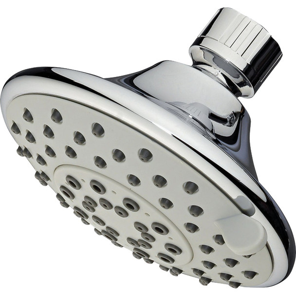 HomePointe Shower Head, Fixed Mount, 5 Settings, Chrome Plastic 228626