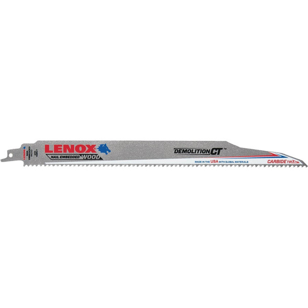 Lenox 12 In. 6 TPI Carbide Demolition Reciprocating Saw Blade 1832146