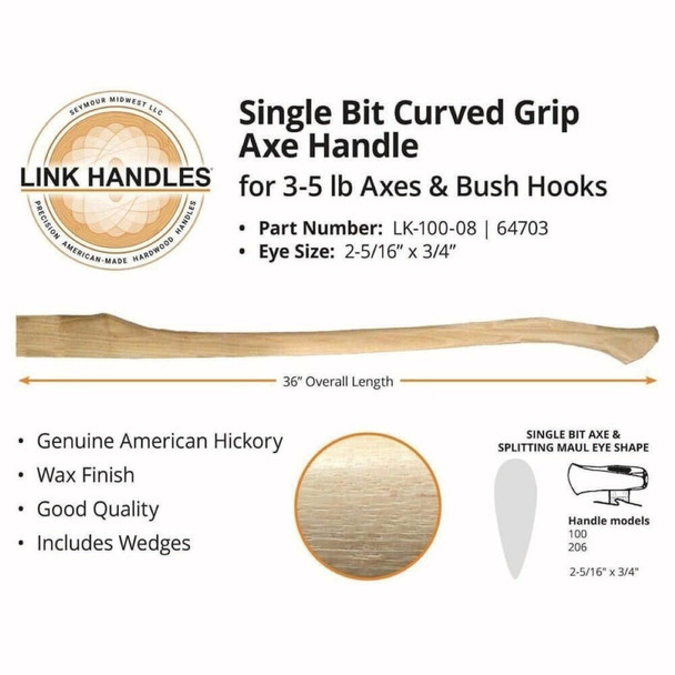 Link 36 In. Homeowner Single Bit Axe Handle 64703