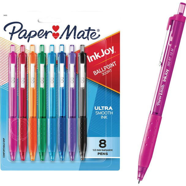 Papermate Assorted Colors InkJoy Retractable Ballpoint Pens (8-Pack) 1945921