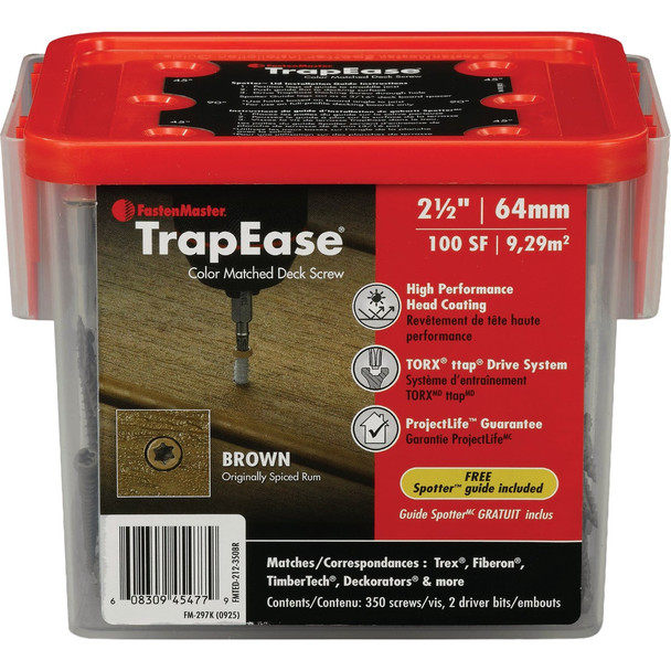 Trapease 350ct 10x2.5 Db Deck Scr FMTED-212-350DB