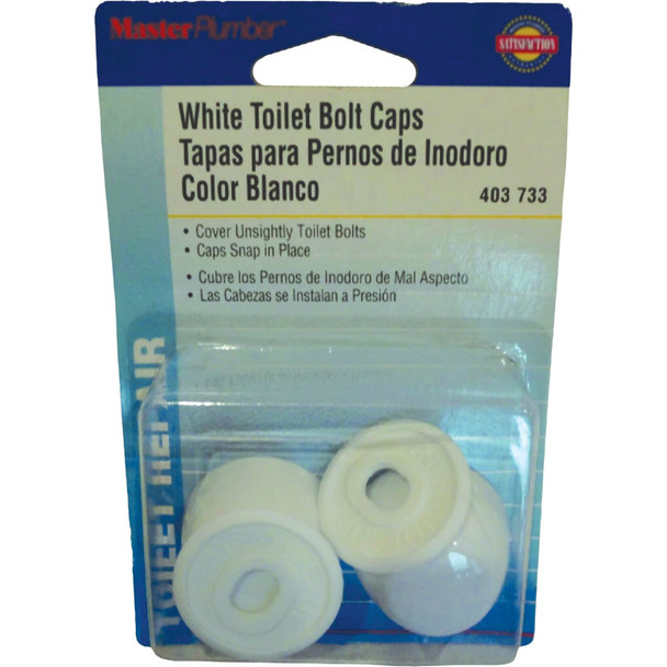 Master Plumber Plastic Toilet Bolt Cap (2-Pack) 403-733