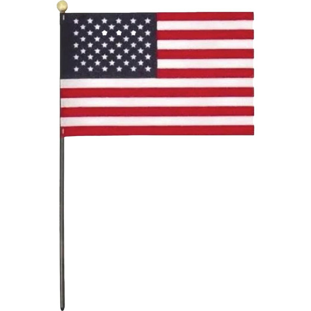 Annin 4 In. x 6 In. US Hand Flag 41192 Pack of 48