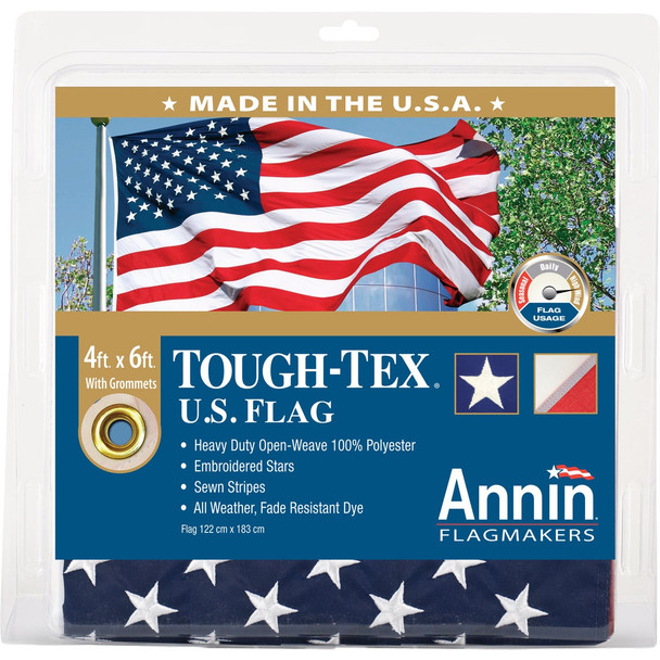 Annin Tough-Tex 4 Ft. x 6 Ft. Tough-Tex US Flag 182004