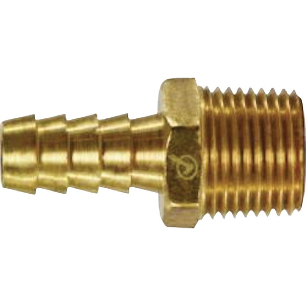 Anderson Metals 1/2 In. Barb x 1/4 In. MPT Brass Hose Adapter 757001-0804
