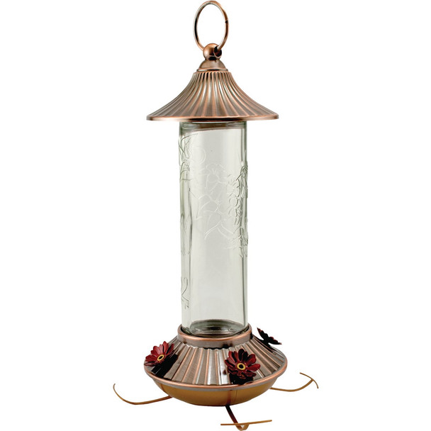 Audubon 14 Oz. Embossed Glass Hummingbird Feeder 24102
