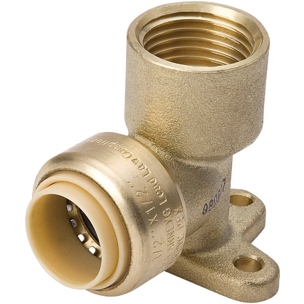 ProLine 1/2 In. PF Brass Push Fit 90 Drop Ear Elbow 6631-103
