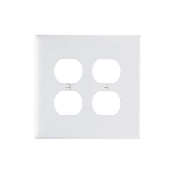 Legrand Wall Plate, Duplex Outlet, White, Nylon TPJ82W