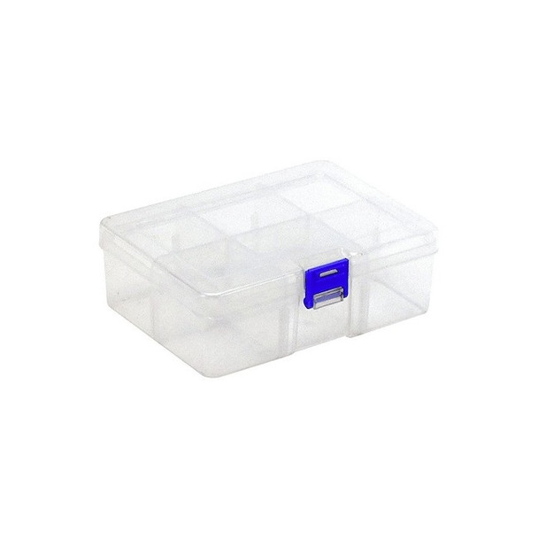 Quantum Storage Systems Compartment Storage Box,Clear,Plastic QB300