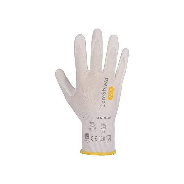 Pip Global Safety Cut Protection Gloves,White,10",PR CS22-7518W-11