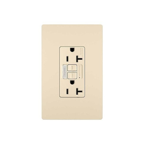 Legrand GFCI-USB, 20 A, 125V AC, Ivory, Plastic 2097NTLTRI