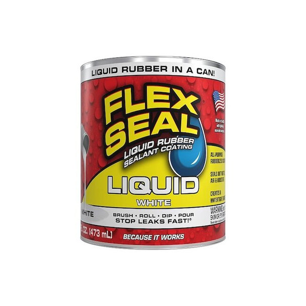 Flex Seal Rubber Coating,16 oz,White,Rubber LFSWHTR16