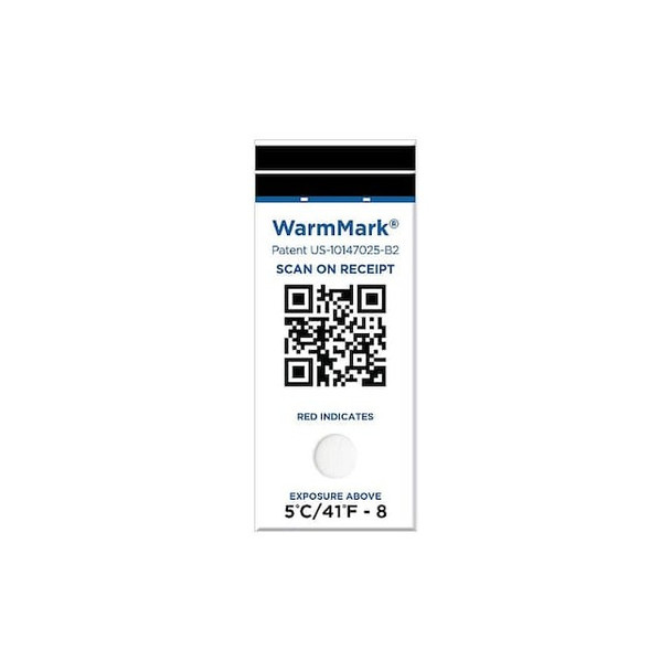 Warmmark Temperature Indicating Label,PK100 WM 5/41-SQ