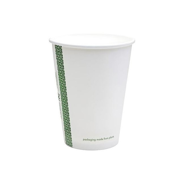 Vegware Hot Cup,12 oz,Green; White,PK1000 LV-12G