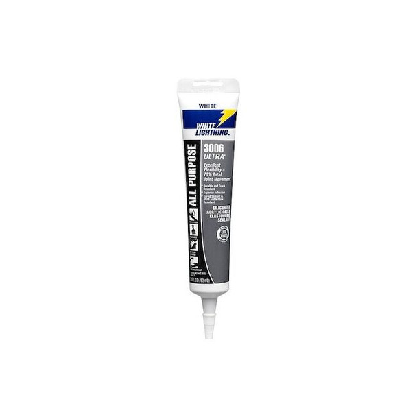 White Lightning Acrylic Sealant,6 " L,8 " W,White W11000005