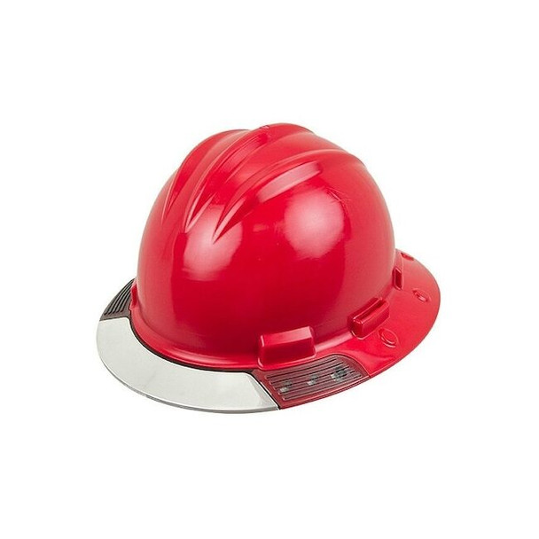 Bullard Hard Hat, Front Brim, AboveView, Red AVRDRC