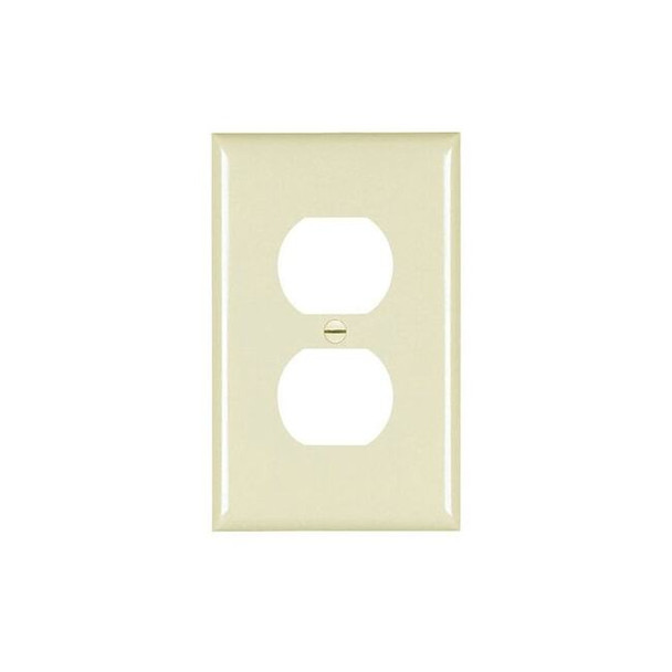 Legrand Wall Plate, Duplex Outlet, Ivory, Nylon TPJ8I