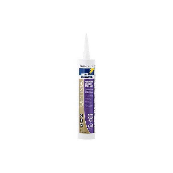 White Lightning Hybrid Sealant,6 " L,Crystal Clear W31201010