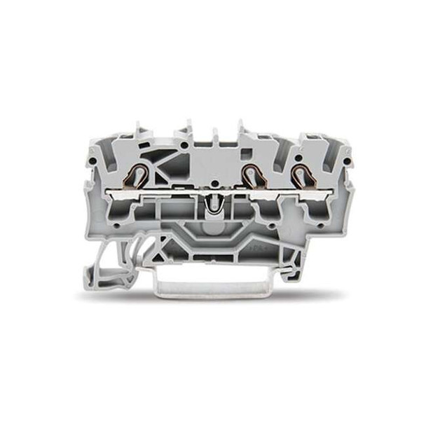 Wago Terminal Block,2.33" L,1.55" W,800V,Gray 2002-1301