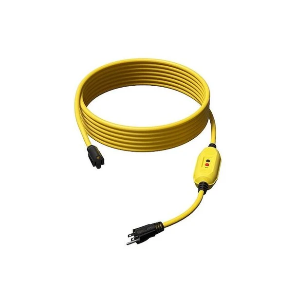Manufacturer Varies GFCI, Yellow, 51 ft, 1 Outlet, 12 AWG 875LD7