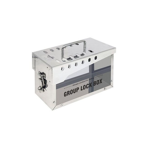 Zing Group Lockout Box - Stainless, 13-Hole 7636
