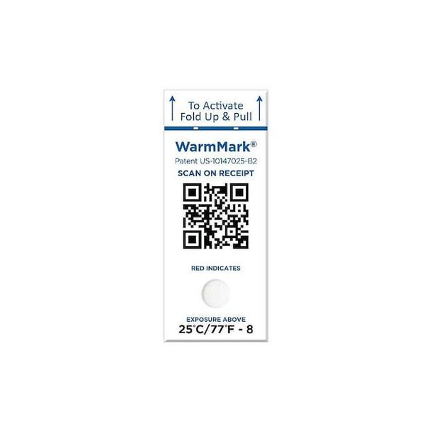 Warmmark Temperature Indicating Label,PK100 WM 26/79-SQ