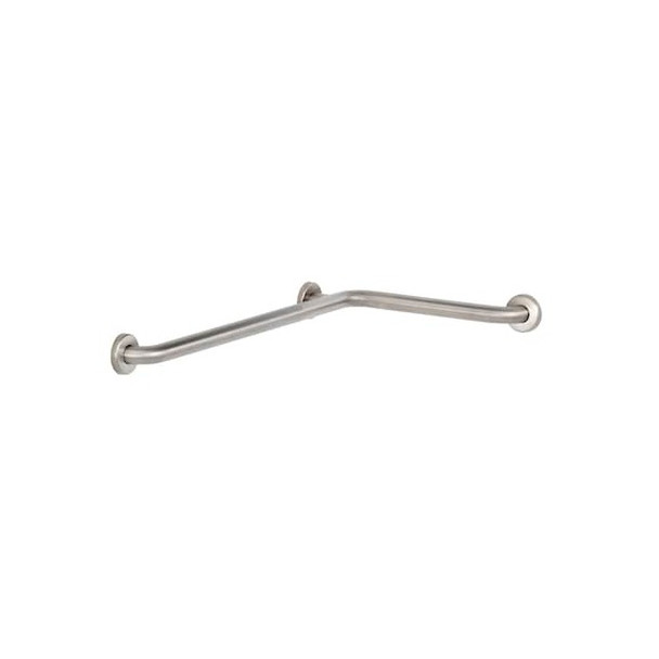 Two-Wall Shower Grab Bar,1-1/2" dia., 16" x 31" L, Stainless Steel, Satin