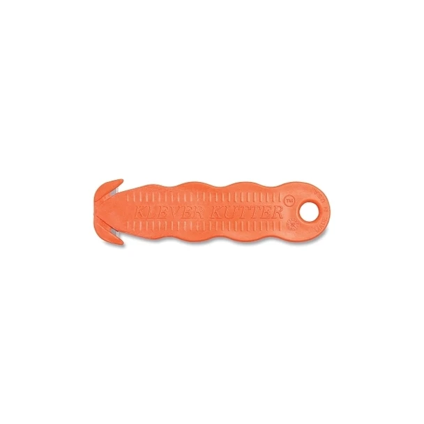 Klever Kutter Safety Cutter, 4-5/8 in L, Straight Blade, Steel, Plastic, Orange