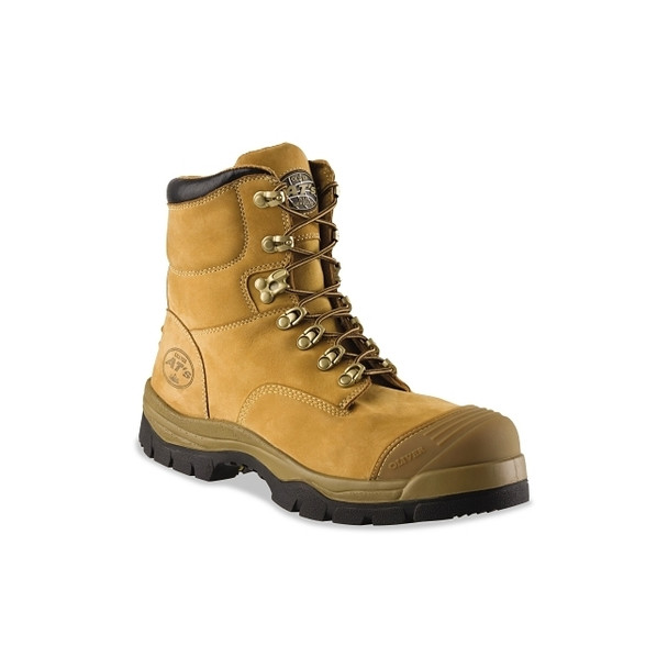 General Purpose Leather Work Boots, Size 8.5, 5 in H, Tan