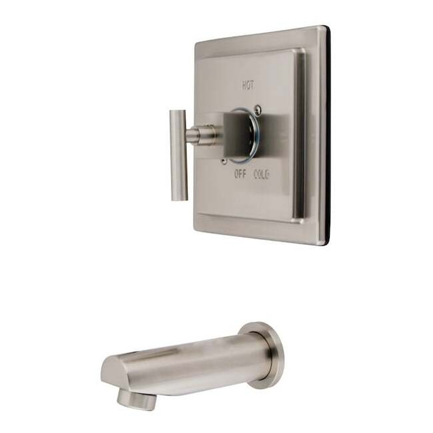 Tub and Shower Faucet, Standard, 2, Wall Mount, Brushed Nickel